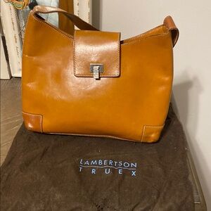 Lambertson Truex Tan Leather Shoulder Bag